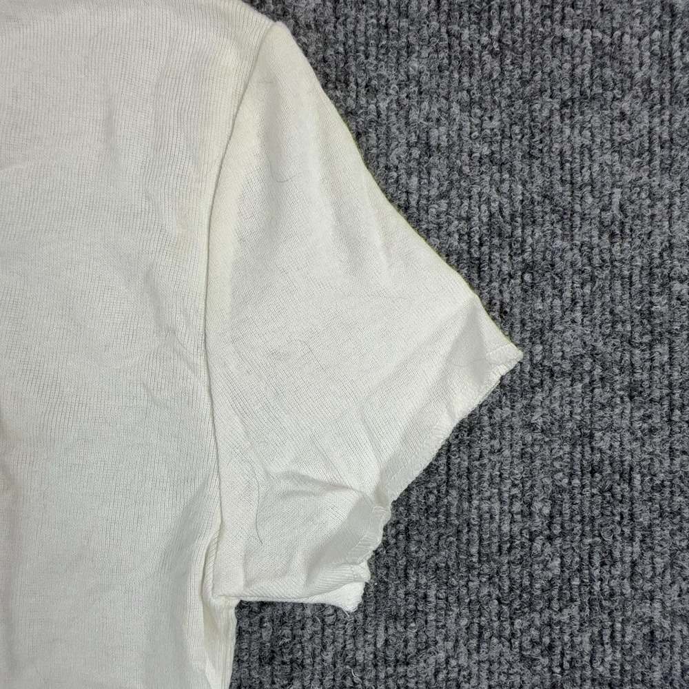 VTG L.A. GOLD Shirt Girls M White Pink Satin Heart Graphic Crew Neck Tee USA - Picture 5 of 12